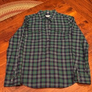 Vineyard Vines Blue and Green Plaid Shirt